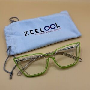 Zeelool Green Women's Cat-Eye Glasses